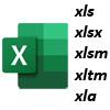 all excel extension support